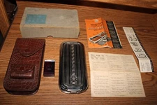 Vintage Rolls Imperial Razor Set With Leather Case & Built-In Strop and Hone