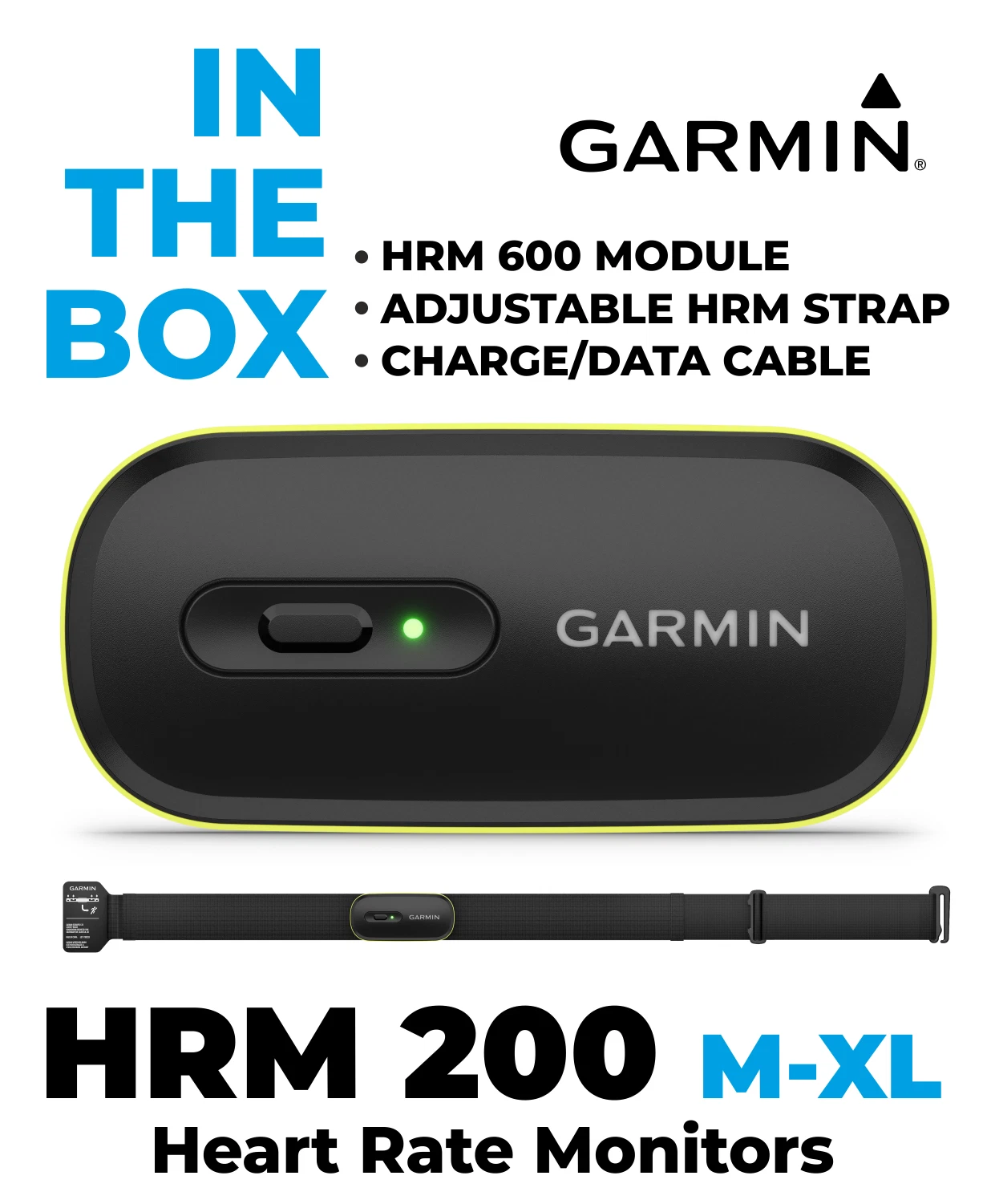 Garmin HRM 600 Premium Heart Rate Monitor M–XL Strap w/ Running