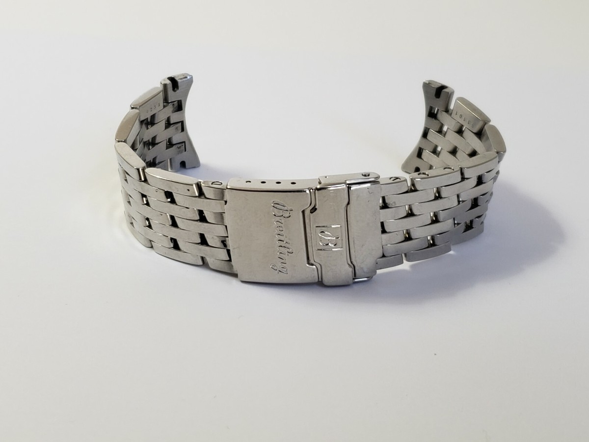 Breitling Navitimer A23322用純正ベルト　22mm BREITLING OLD NAVITIMER BRACELET LINK 22MM ENDS OEM STAINLESS