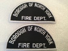 2 Borough of North York Fire Department Patch...