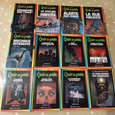 Lot 12 Livres Chair de Poule R.L. Stine Bayard Poche 10+ Ans Vintage 1998 - Photo 1/4