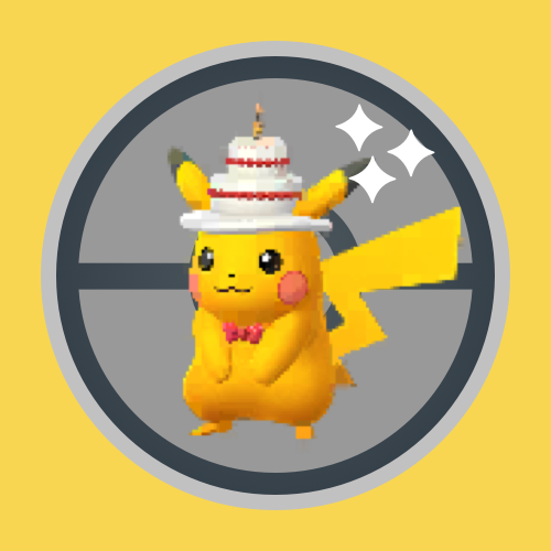 ✨Shiny Pikachu (Cake/Anniversary Hat) (#025) - Pokémon GO✨ - Picture 1 of 4