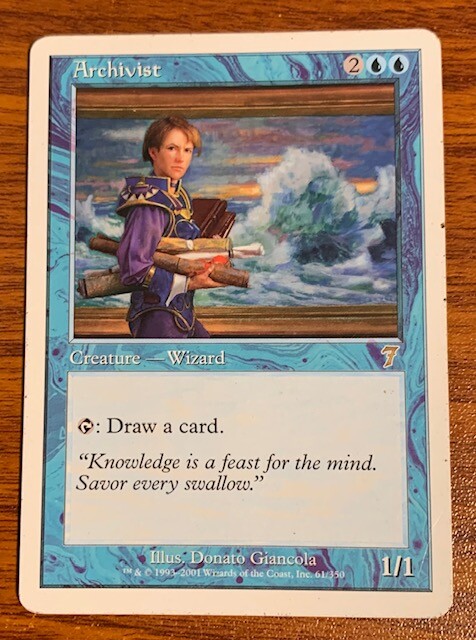 2001 MTG Magic the Gathering Core Set 7th Edition Archivist #61/350