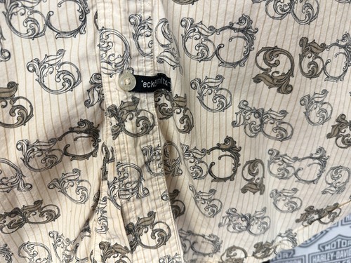 Vintage Y2K Ecko Unltd Paisley Style Langarm gestreiftes Hemd mit Knopfleiste Gr. XL - Bild 4 von 8