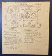 1949 Hudson Models 493 Super 494 Commodore Auto Electrical Schematic 1949 Hudson Models 493 Super 494 Commodore Auto Electrical Schematic