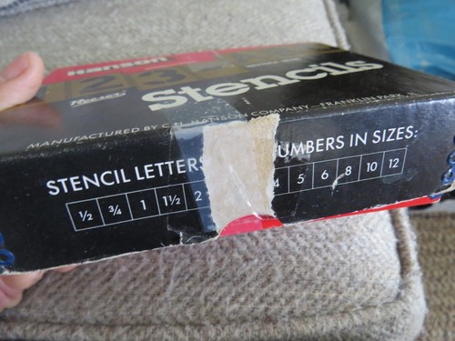 *classico* Hanson Brass 10151 Stencil 2” Lettere e Numeri Set Completo Mai Usato - Foto 4 di 6