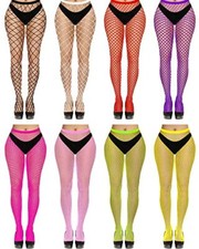 8 Pairs Fishnet Stockings High Waist Tights Fishnet Tights Colored fishnetsTh...