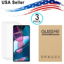 3PK Motorola Moto edge 2021/2022 edge+ 2023 5G UW Tempered Glass Protector