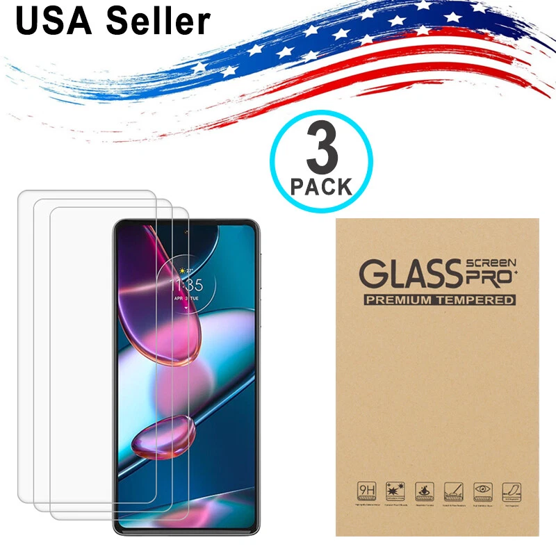 3PK Motorola Moto edge 2021/2022 edge+ 2023 5G UW Tempered Glass Protector