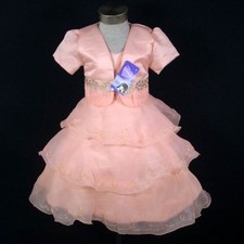 Pretty Girl's Peach Party Holiday Dress Size 5 Party, Dress Up, Holiday