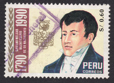 1992  Peru SC# 1022 - Mariano Melgar, (1790-1815) - Poet - Used