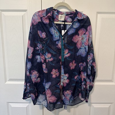 Forte Forte one size Woman s cotton silk  Satin blouse Top shirt Made in Italy 
