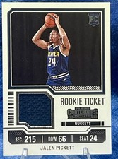 2023-24 Contenders Rookie Ticket Jersey - Jalen Pickett RC #RTS-PKT Nuggets