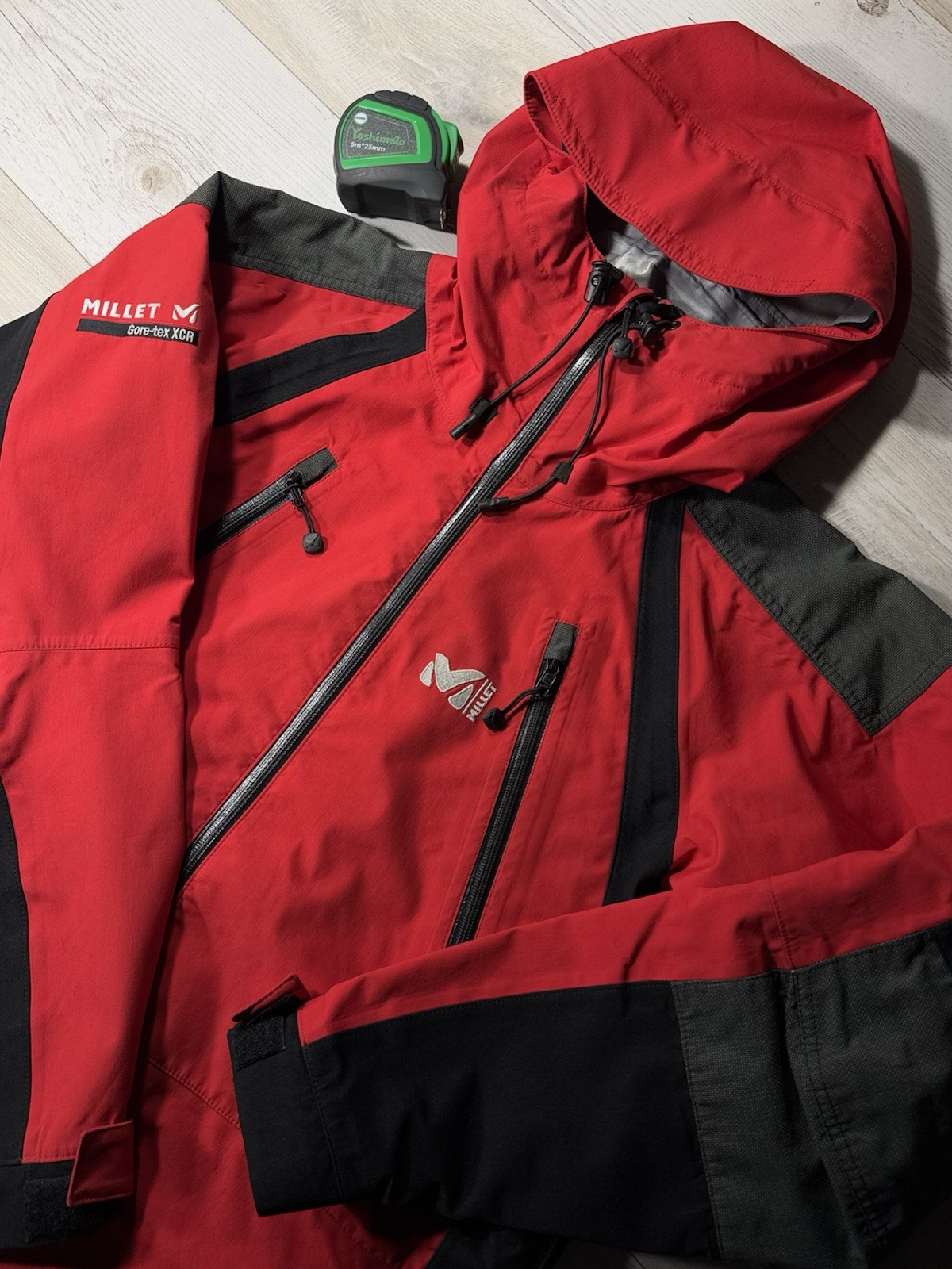 Chaqueta Millet Gore-Tex XCR Roja Negra Para Hombre Talla L Mountain Rescue Exterior Y2k