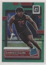 2022 Donruss Rated Rookie Optic Preview Green Mojo Prizm DeAngelo Malone 0d0f