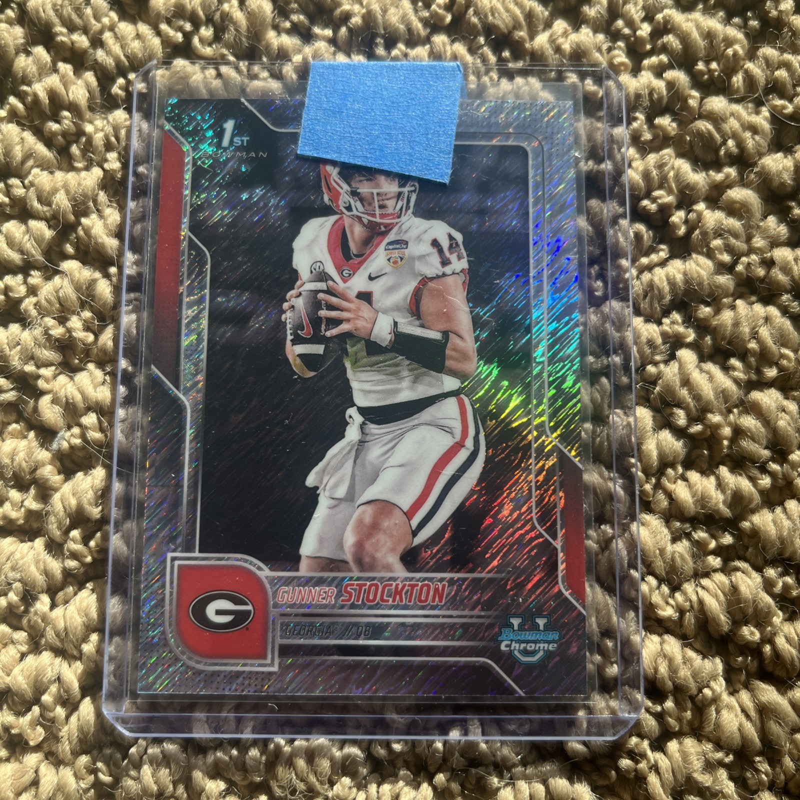 2025 GEORGIA GUNNER STOCKTON 1ST SHIMMER SILVER BOWMAN U UNIVERSITY CHROME