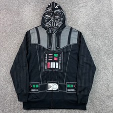 Star Wars Darth Vader Hoodie Boys 2XL Black Full Hood Zip Sweatshirt Dark Side