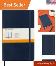 Classic Notebook, Soft Cover, Large 5" x 8.25" Ruled/Lined, Sapphire Blue, 19...
