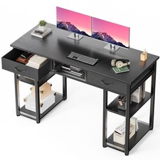 DUMOS 48 Small Computer Home Office Desk for Bedroom with Drawers, Gaming