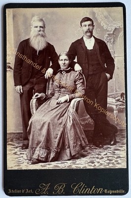 orig. KAB Kabinett Foto Fotografie alt Bild um 1890 Clinton Townsville