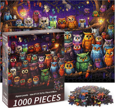 1000 Piece Jigsaw Puzzles, Owl Family Jigsaw Puzzles for Adults and Teenagers,