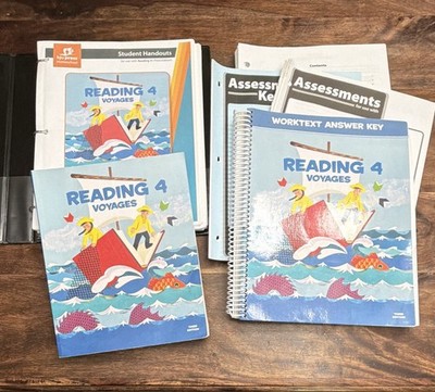 BJU Press Reading 4 Voyages Student Text  Worktext Answer, Assessments and Key