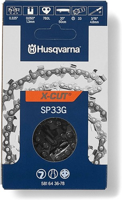 #ad Husqvarna 20quot; X CUT SP33G .325quot; pitch .050 gauge 78DL Chainsaw Chain 581643678 $24.95