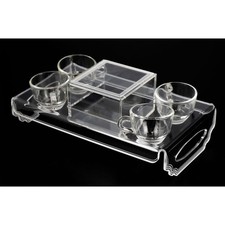 Vesta Home - Vassoio 4 Tazzine in Vetro - le Jardin·LE JARDIN·29 x 17 x 10,5 h t