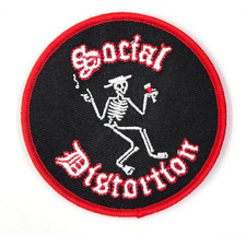 Social Distortion Skelley Iron-On Embroidered Patch 3" X 3"