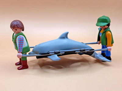 Playmobil aus 4466   Tierpfleger mit Delfin   Zoo Tierpark Wild Life Ozean
