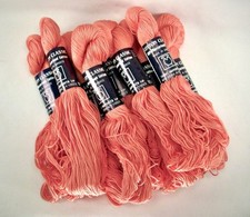 Tahki Cotton Classics Yarn Coral Orange Mercerized Cotton 50g Greece Lot of 9