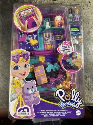 Polly Pocket Race & Rock Arcade Compact Gaming Theme with Polly & Shani Dolls