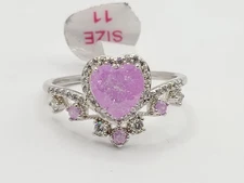 Bomb Party Ring Sz 11 RBP6582 "Hearts On Fire" Iris Ice CZ Rhodium Plating