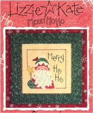 Lizzie Kate MERRY HO HO Cross Stitch Pattern Leaflet Only ~Santa Claus Christmas