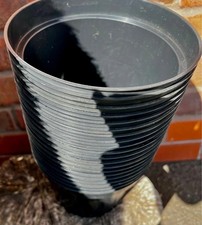 20 x 2L Black Plastic Plant Pots 17cm Garden Nursery Pots Reusable