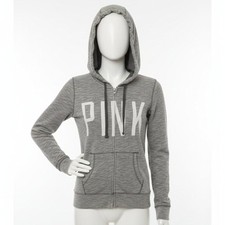 Victoria Secret Pink Women's Gray Y2K Size Small Hoodie