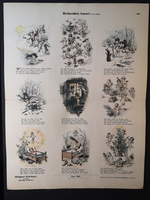 Münchener Bilderbogen Nro. 902. Weihnachten kommt! Um 1880:
