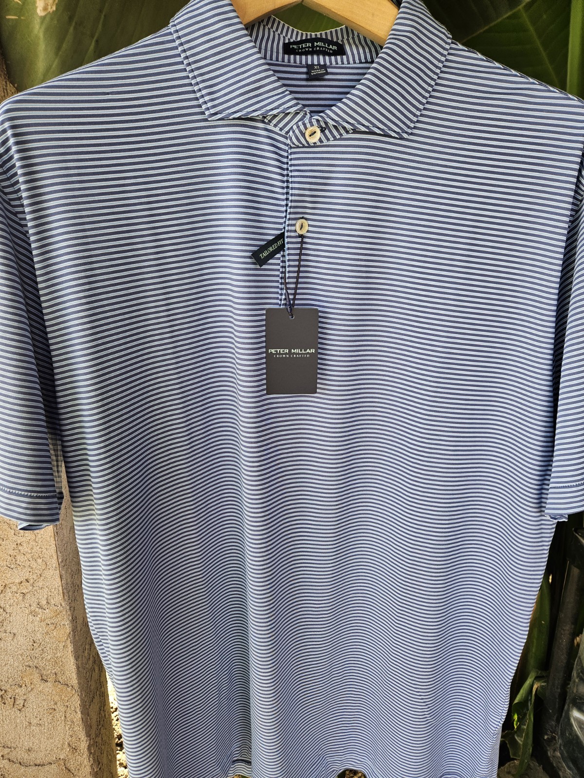 Peter Millar Men's Ocean Blue Ambrose Performance Jersey Polo XLarge NWT $118