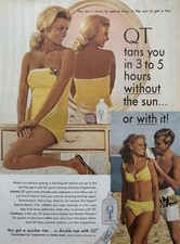 1969 Coppertone QT Tanning Lotion Original Vi...