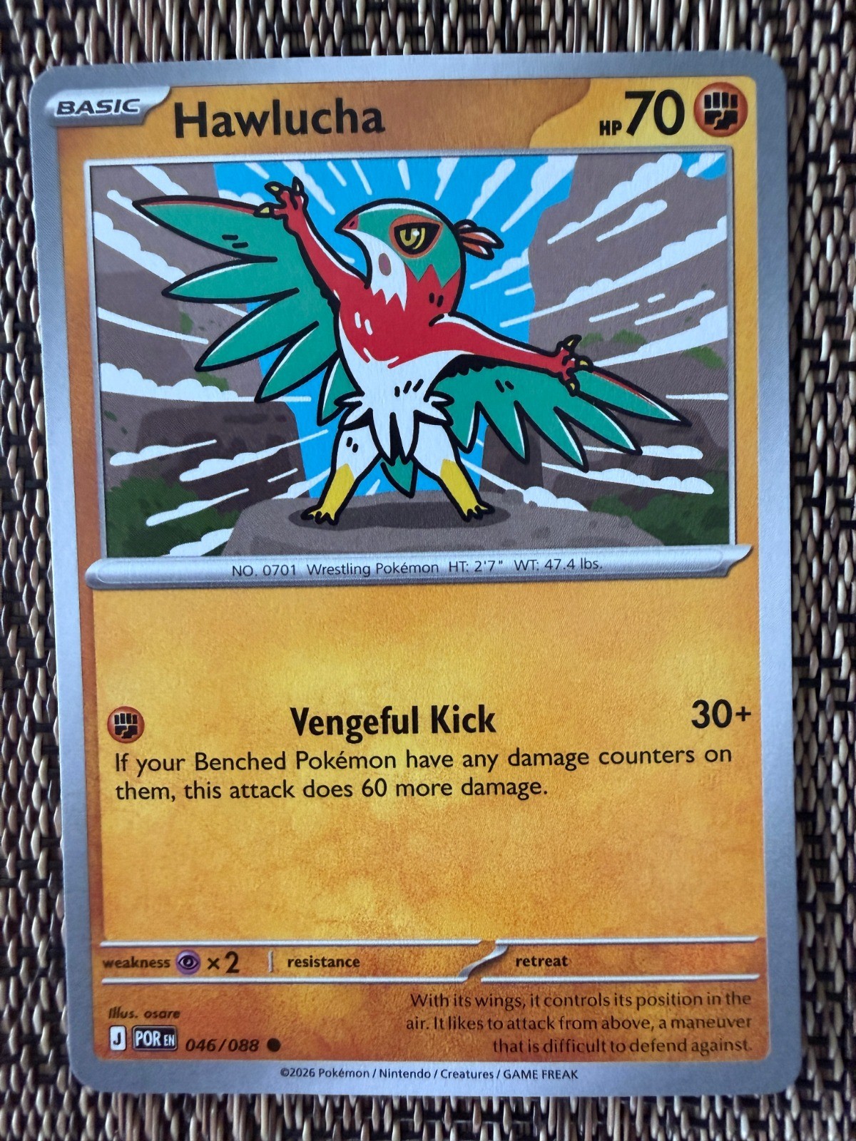 Hawlucha Common ME03: Perfect Order 046/088 NM