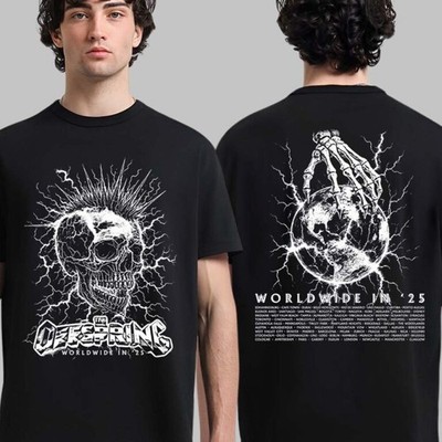 The Offspring Mohawk Skull Worldwide Tour 2025 T-Shirt | eBay