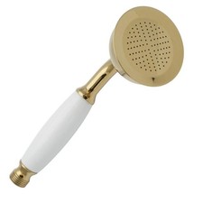 iflo Torno Bathroom Range Antique Shower Head - Gold/White - 485522 - L292