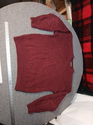 american eagle mens knitted sweater Size Large Maroon In Color