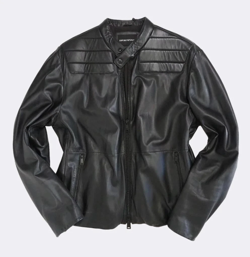 emporio leather jacket products for sale | eBay