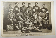 1900's Green's Nebraska Indian Baseball Team Postcard