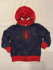 Marvel Spiderman Kids 4T Web All Around Costume Hoodie w/ Eyes Full Zip Jacket