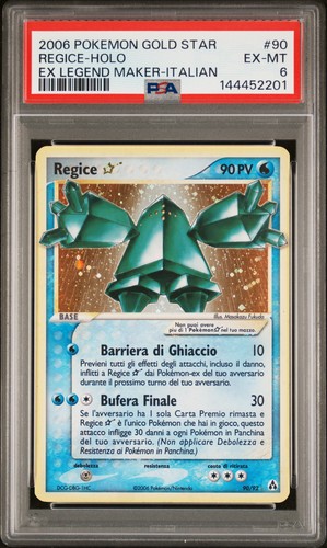 2006 POKEMON EX LEGEND MAKER ITALIAN-GOLD STAR #90 REGICE-HOLO PSA 6