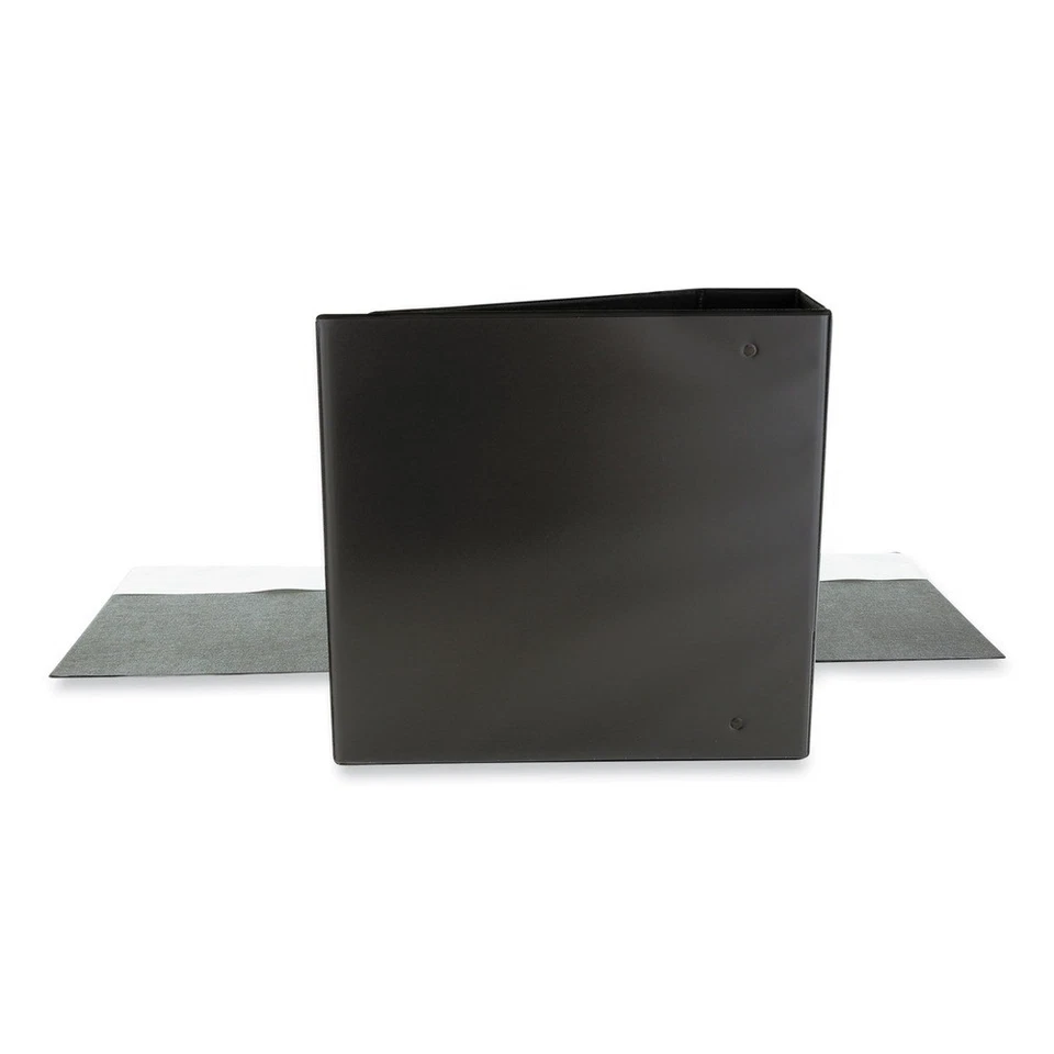 Universal 20998 5 in. Capacity 3 Rings Slant-Ring View Binder - Black New - Image 4 of 4