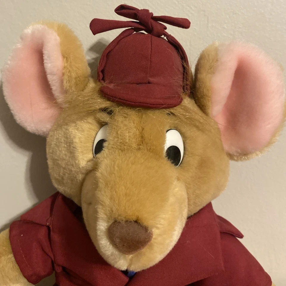 Vintage 1986 Disney Basil Plush The Great Mouse Detective 15" Caltoy - Imagem 2 de 4