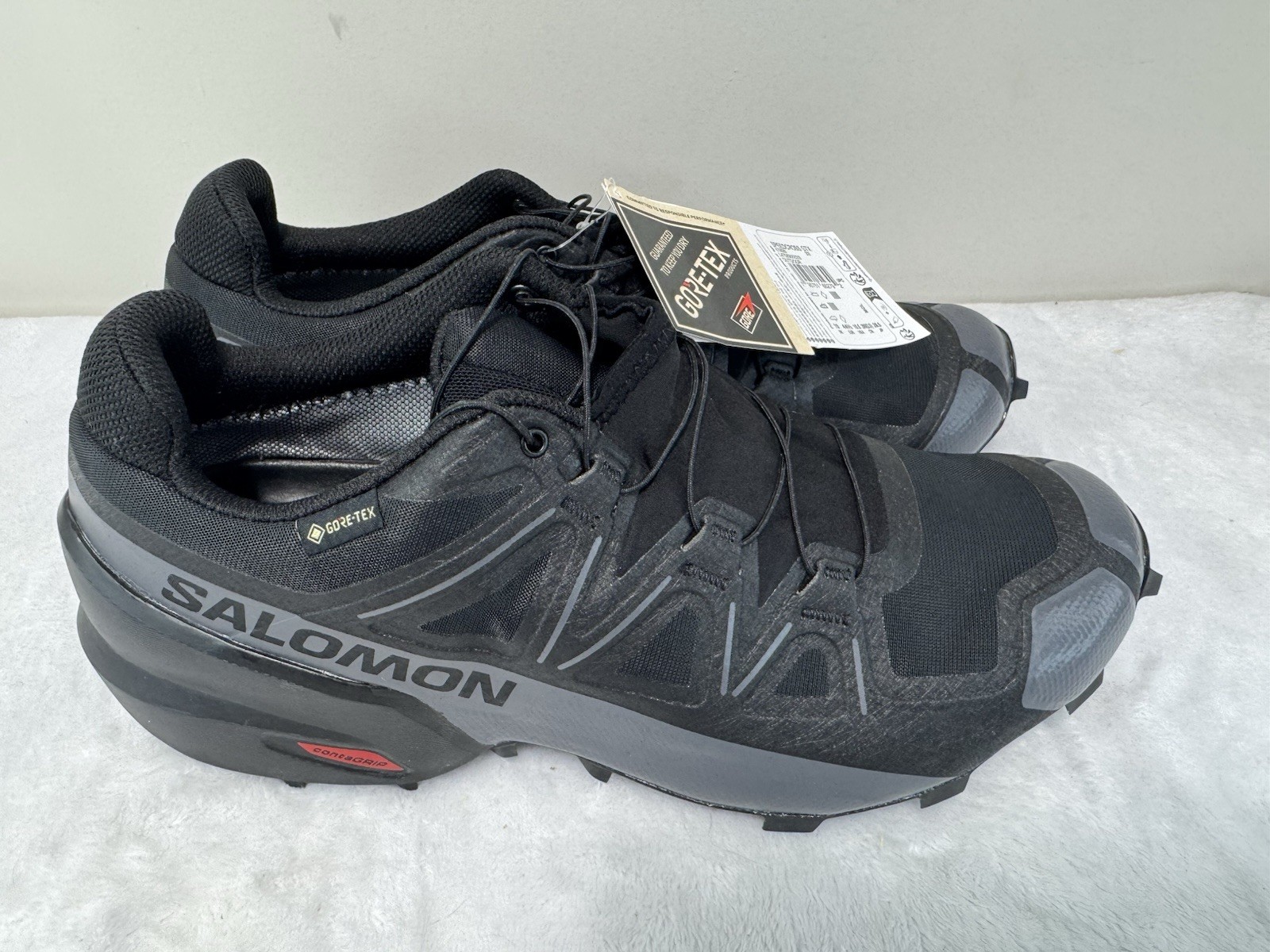 Scarpe da trail running Salomon Speedcross GTX Gore Tex da uomo taglia 10 5 nere 475690